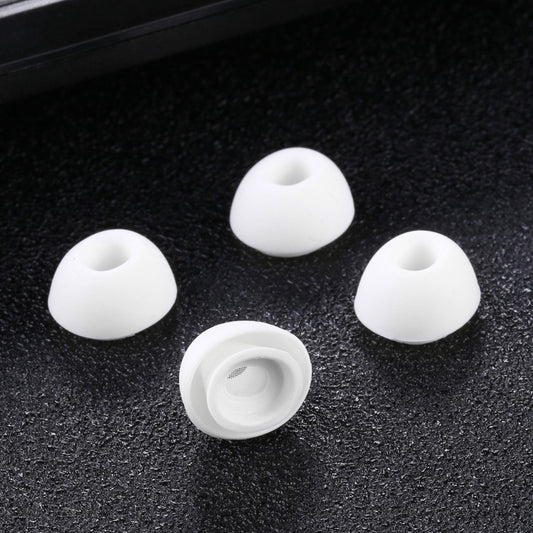 2 Pairs Soft Silicone Ear Caps with Net for AirPods Earphones, Size:L by buy2fix