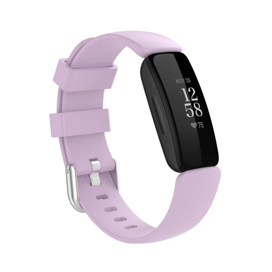 For Fitbit Inspire 2 TPE Watch Band, Size:S(Light Purple) - Smart Wear by buy2fix | Online Shopping UK | buy2fix