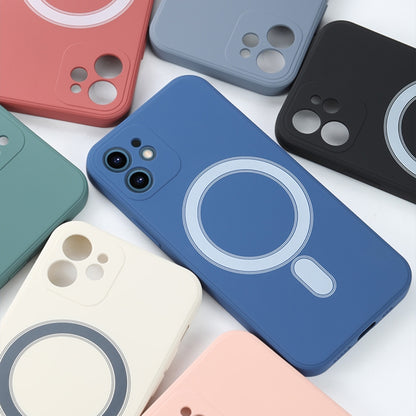 For iPhone 12 mini Silicone Full Coverage Shockproof Magsafe Case (White) by buy2fix