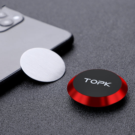 TOPK D21 Car Mobile Phone Holder Magnetic Universal In-car Phone Holder Stand(Red) by TOPK