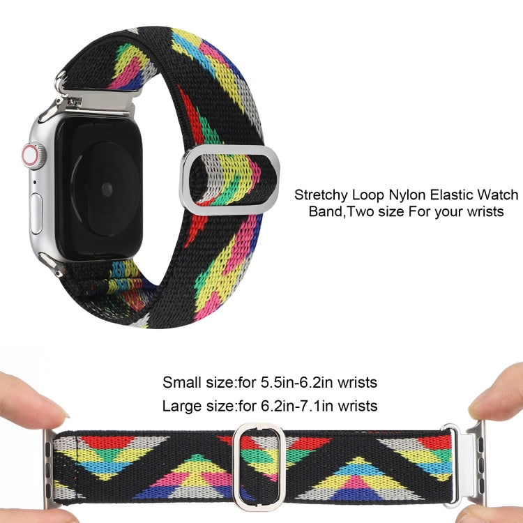 Metal Japanese Buckle Elastic Nylon Watch Band For Apple Watch Series 9&8&7 41mm / SE 3&SE 2&6&SE&5&4 40mm / 3&2&1 38mm(20) by buy2fix