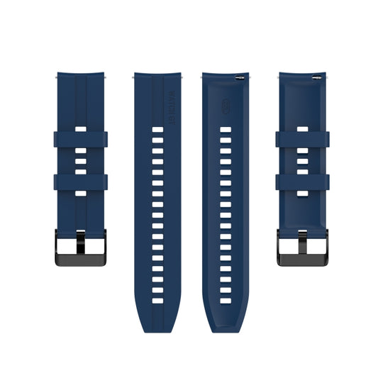 For Huawei Watch GT 2 46mm Silicone Watch Band with Black Buckle(Dark Blue) by buy2fix