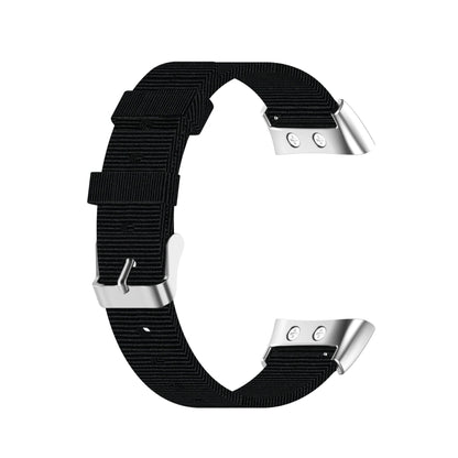 For Garmin Forerunner 45 / 45S / Swim 2 Universal Nylon Canvas Watch Band(Black) - Watch Bands by buy2fix | Online Shopping UK | buy2fix