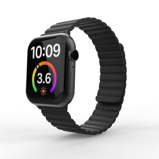 Magnetic Loop Watch Band For Apple Watch Series 7 45mm / 6 & SE & 5 & 4 44mm / 3 & 2 & 1 42mm(Black) by buy2fix
