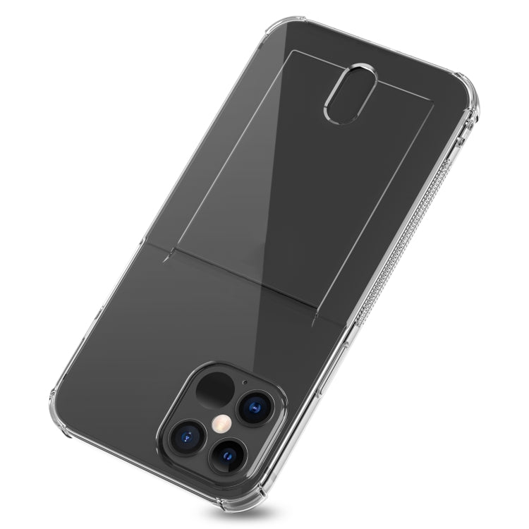 For iPhone 12 Pro Max TPU Transparent Protective Case with Card Slots(Transparent) by buy2fix