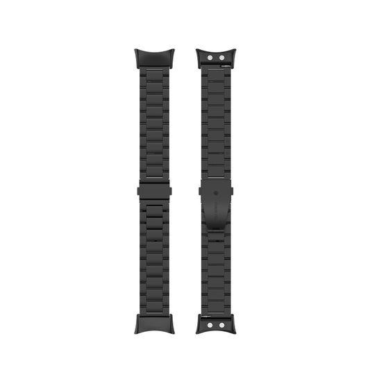 For Garmin Forerunner 45 / 45S / Swim 2 Universal Three Beads Stainless Steel Watch Band(Black) by buy2fix