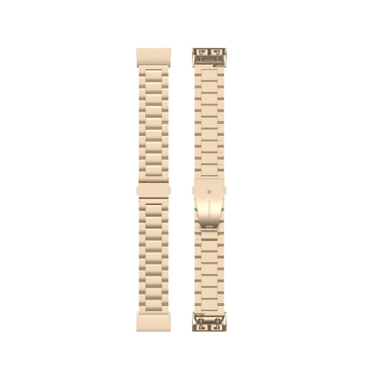 For Garmin Forerunner 35 / 30 Universal Three Beads Stainless Steel Watch Band(Champagne Gold() by buy2fix