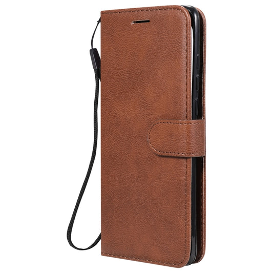 For Xiaomi Poco X3 NFC Solid Color Horizontal Flip Protective Leather Case with Holder & Card Slots & Wallet & Photo Frame & Lanyard(Brown) by buy2fix