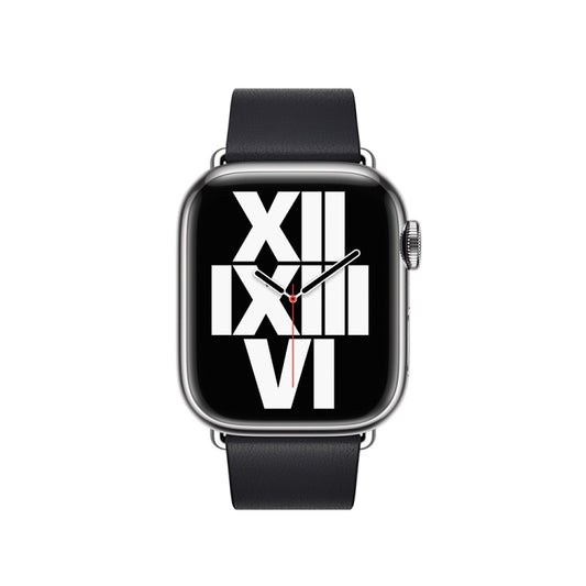 Modern Style Leather Watch Band For Apple Watch 42mm / 41mm / 40mm / 38mm(Black) by buy2fix