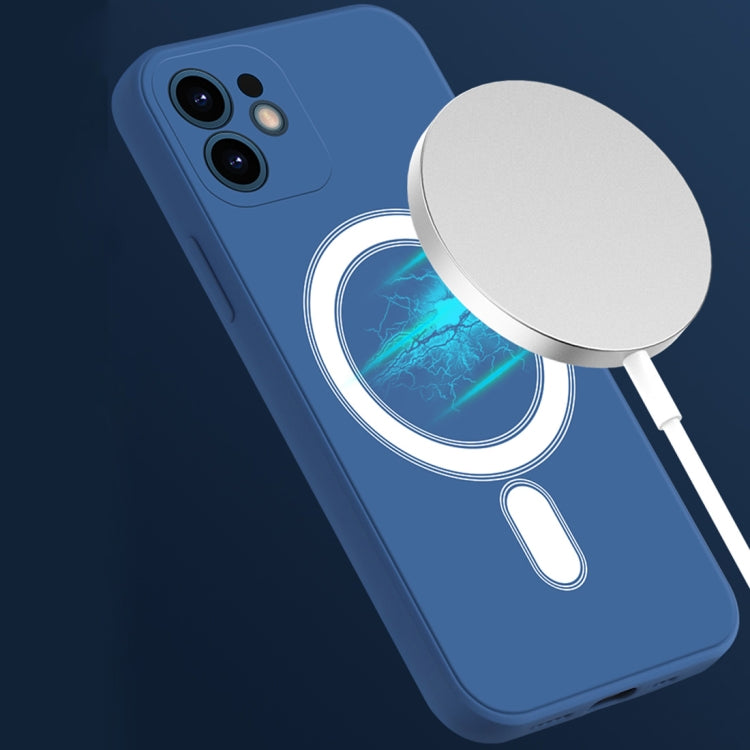 For iPhone 11 Silicone Full Coverage Shockproof Magsafe Case (Blue) by buy2fix