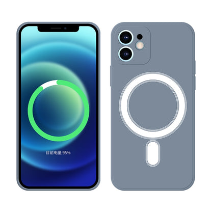 For iPhone 11 Pro Silicone Full Coverage Shockproof Magsafe Case (Grey) by buy2fix