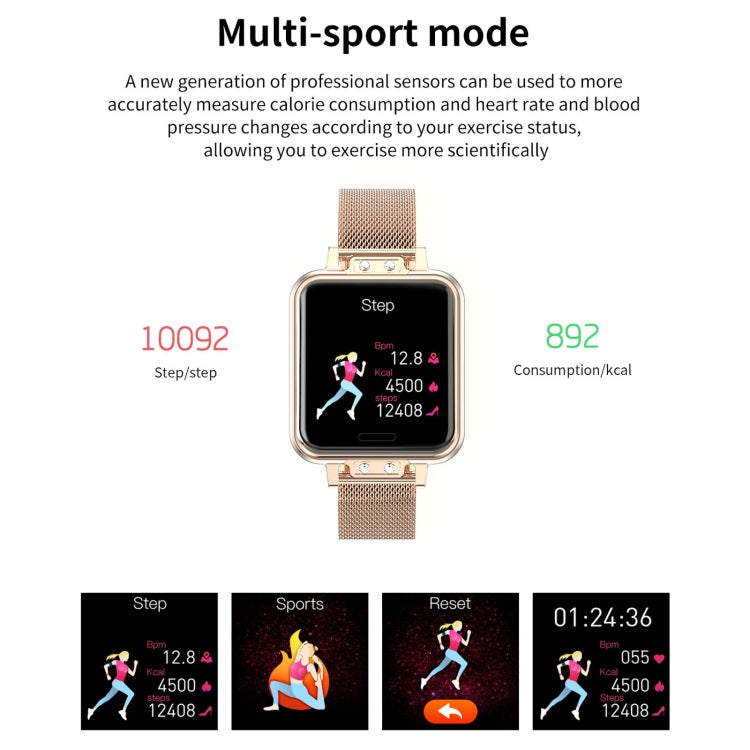 ZL13 1.22 inch Color Screen IP67 Waterproof Smart Watch, Support Sleep Monitor / Heart Rate Monitor / Menstrual Cycle Reminder(Gold) - Smart Wear by buy2fix | Online Shopping UK | buy2fix