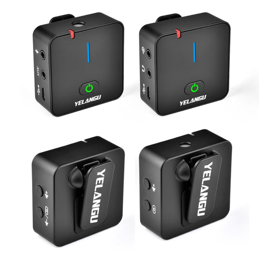 YELANGU MX5 2.4G Live Broadcast Interview Wireless Recording Camera Microphone, 1 Receiver to 1 Transmitter by YELANGU