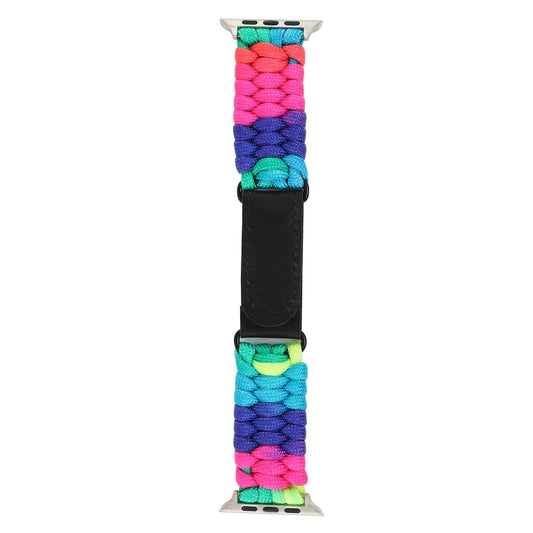 Umbrella Cord Rainbow Watch Band For Apple Watch Series 7 41mm / 6 & SE & 5 & 4 40mm / 3 & 2 & 1 38mm(C) by buy2fix