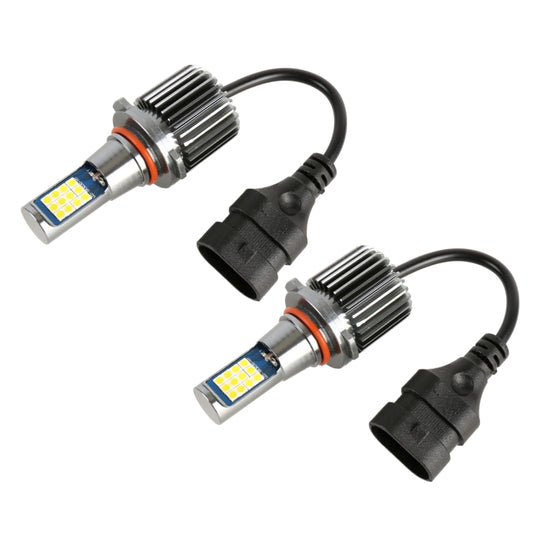 9005 2 PCS DC12-24V / 10.5W Phares antibrouillard de voiture avec 24LED SMD-3030 et courant constant, emballage en boîte (lumière dorée)