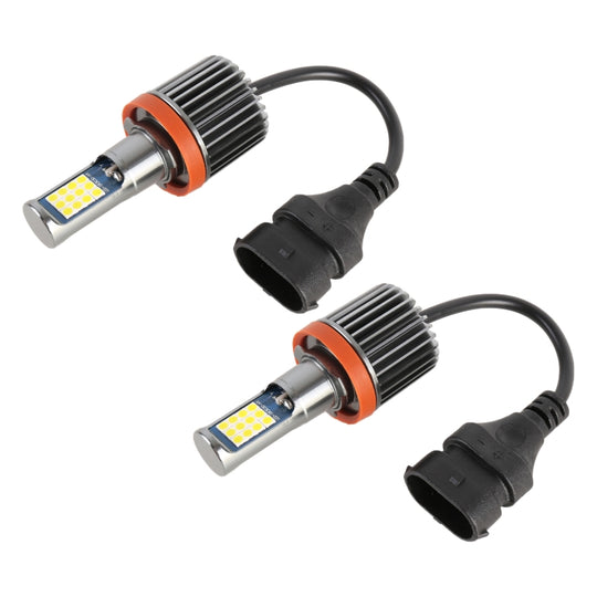 H11 2 PCS DC12-24V / 10,5W Phares antibrouillard de voiture avec 24LED SMD-3030 et courant constant, emballage en boîte (lumière dorée)