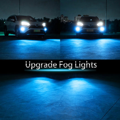 9005 2 PCS DC12-24V / 8.6W Car Double Colors Fog Lights with 24LEDs SMD-3030 & Constant Current, Bag Packaging(White Light + Ice Blue Light) - In Car by buy2fix | Online Shopping UK | buy2fix