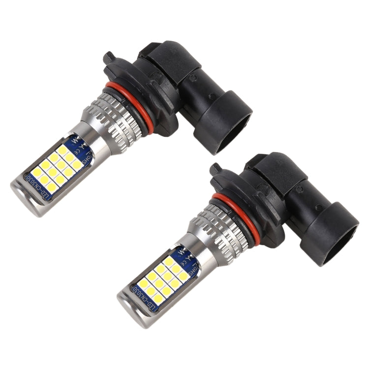 9006 2 PCS DC12-24V / 8.6W Car Fog Lights with 24LEDs SMD-3030 & Constant Current, Bag Packagin(White Light) - In Car by buy2fix | Online Shopping UK | buy2fix