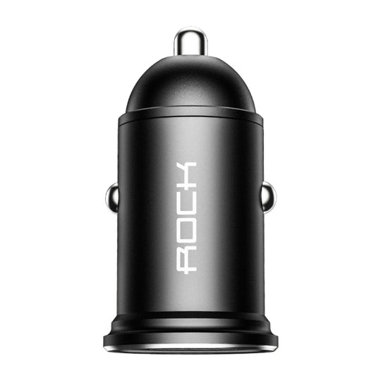 ROCK H11 4.8A 24W Mini chargeur de voiture double USB (noir)