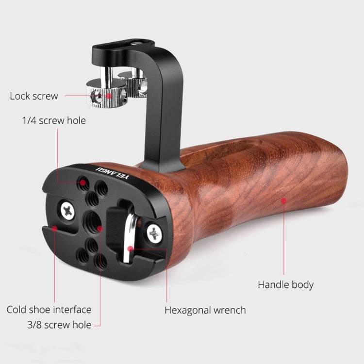 YELANGU A72 Universal Camera Wooden Handle - Camera Accessories by YELANGU | Online Shopping UK | buy2fix