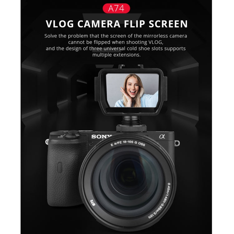 YELANGU A74 Universal Vlog Camera Flip Screen - Camera Accessories by YELANGU | Online Shopping UK | buy2fix