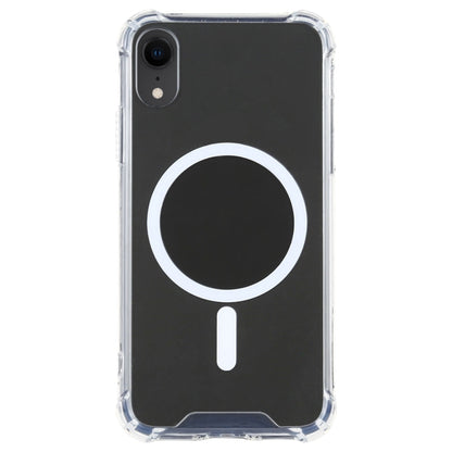 For iPhone XR Clear Four-corner Airbag Magnetic Shockproof Protective Magsafe Case by buy2fix