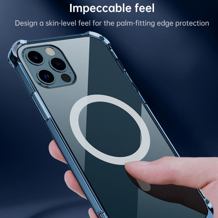 For iPhone XR Clear Four-corner Airbag Magnetic Shockproof Protective Magsafe Case by buy2fix