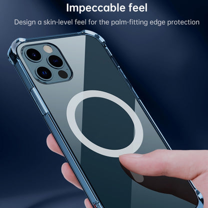 For iPhone XR Clear Four-corner Airbag Magnetic Shockproof Protective Magsafe Case by buy2fix