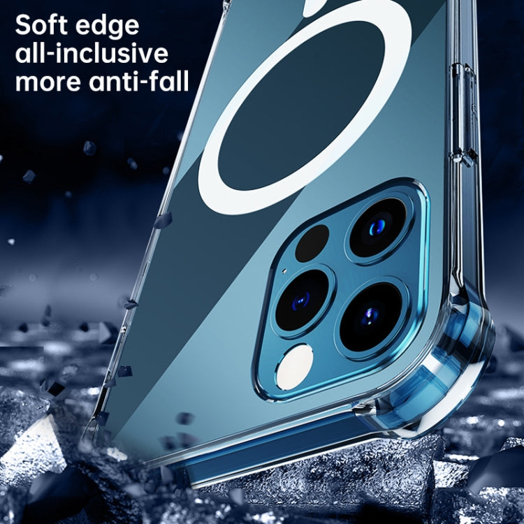 For iPhone XR Clear Four-corner Airbag Magnetic Shockproof Protective Magsafe Case by buy2fix