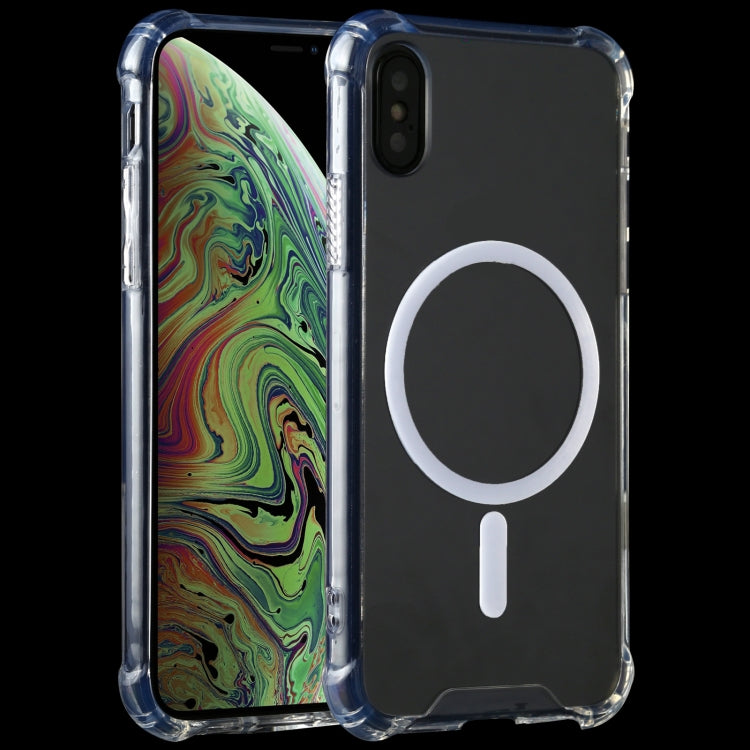 For iPhone XS Max Clear Four-corner Airbag Magnetic Shockproof Protective Magsafe Case by buy2fix