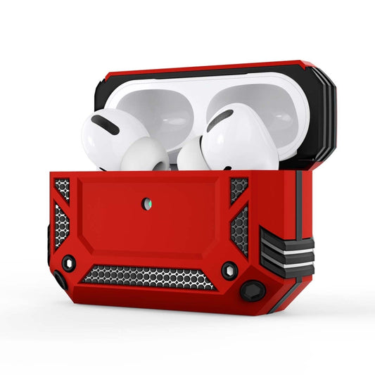 Iron Man Four-corner Shockproof Earphone Protective Cover For AirPods Pro(Red) by buy2fix