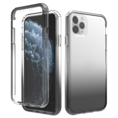 For iPhone 11 Pro Max Shockproof High Transparency Two-color Gradual Change PC+TPU Candy Colors Protective Case (Black) by buy2fix