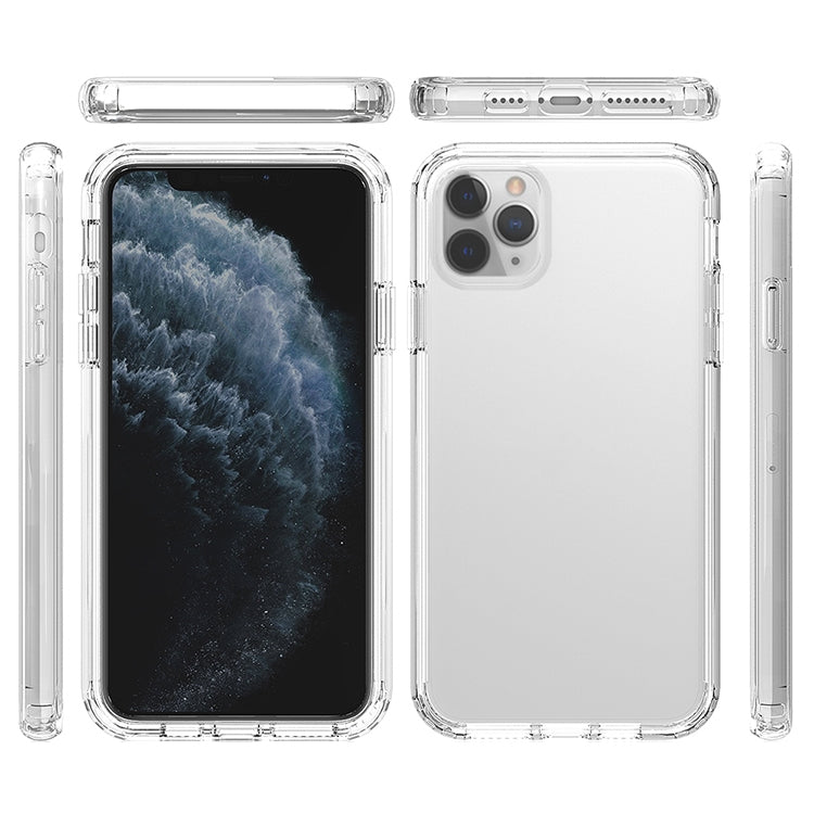 For iPhone 11 Pro Max Shockproof High Transparency Two-color Gradual Change PC+TPU Candy Colors Protective Case (Black) by buy2fix