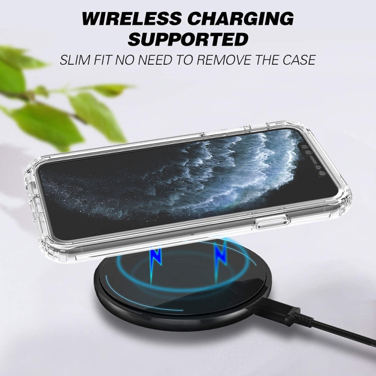 For iPhone 11 Pro Max Shockproof High Transparency Two-color Gradual Change PC+TPU Candy Colors Protective Case (Black) by buy2fix