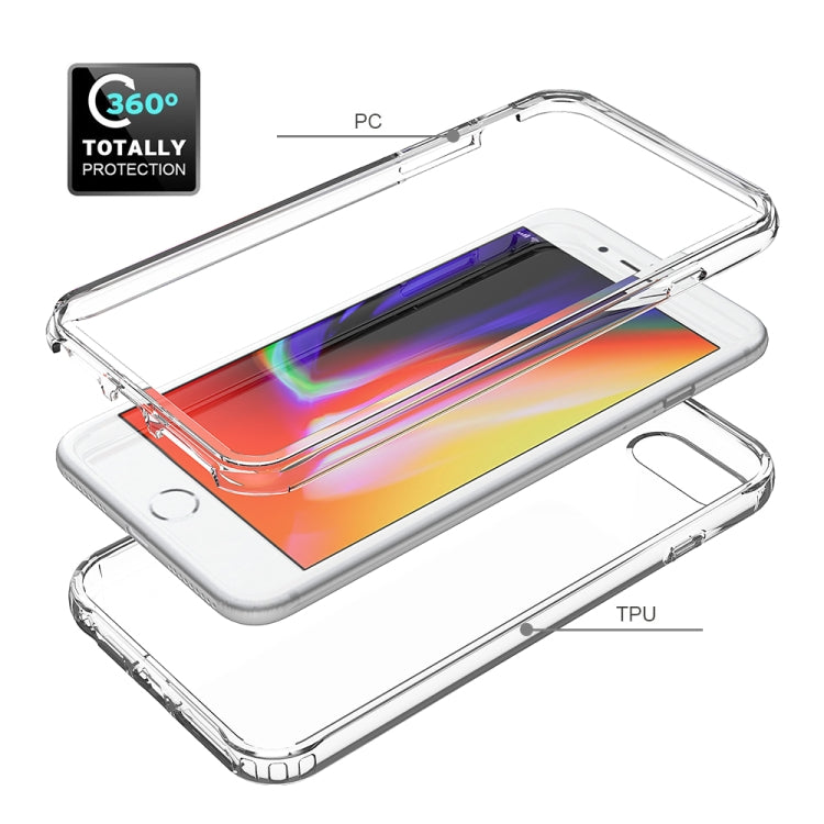 For iPhone SE 2022 / SE 2020 / 8 / 7 Shockproof  High Transparency Two-color Gradual Change PC+TPU Candy Colors Protective Case(Transparent) - Apple Accessories by buy2fix | Online Shopping UK | buy2fix
