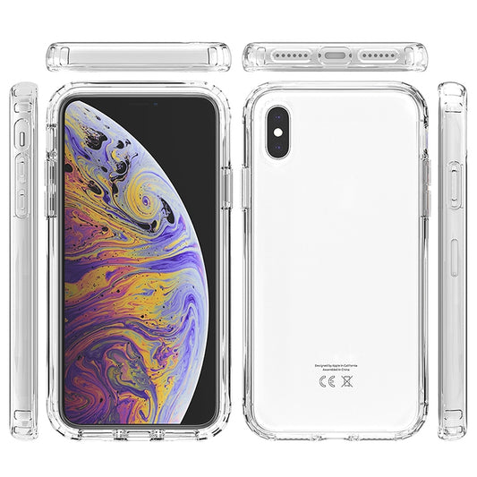 For iPhone X / XS Shockproof High Transparency Two-color Gradual Change PC+TPU Candy Colors Protective Case(Black) by buy2fix