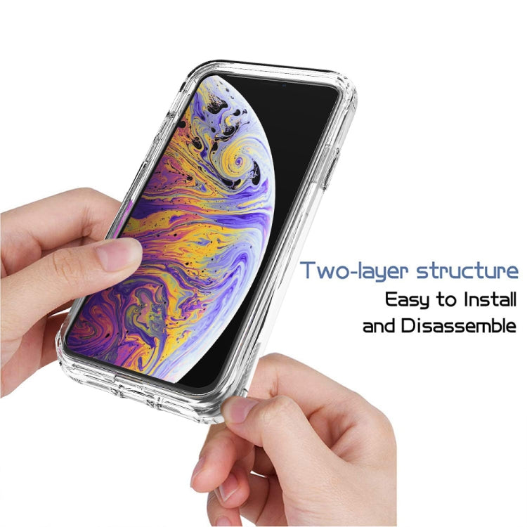For iPhone X / XS Shockproof High Transparency Two-color Gradual Change PC+TPU Candy Colors Protective Case(Black) by buy2fix