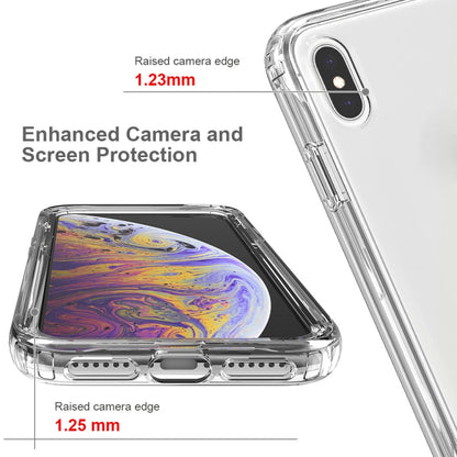 For iPhone X / XS Shockproof High Transparency Two-color Gradual Change PC+TPU Candy Colors Protective Case(Black) by buy2fix