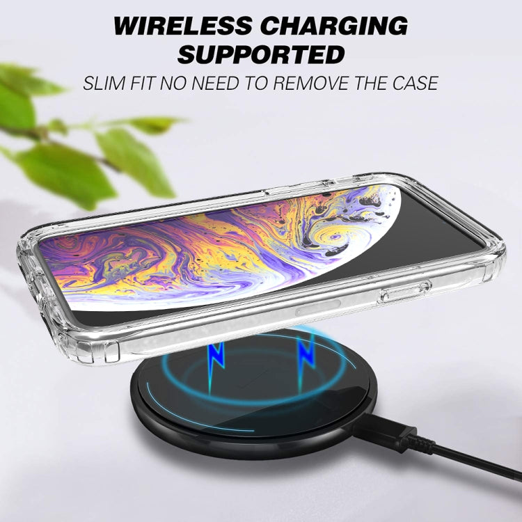 For iPhone X / XS Shockproof High Transparency Two-color Gradual Change PC+TPU Candy Colors Protective Case(Black) by buy2fix