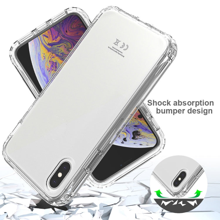 For iPhone X / XS Shockproof High Transparency Two-color Gradual Change PC+TPU Candy Colors Protective Case(Black) by buy2fix