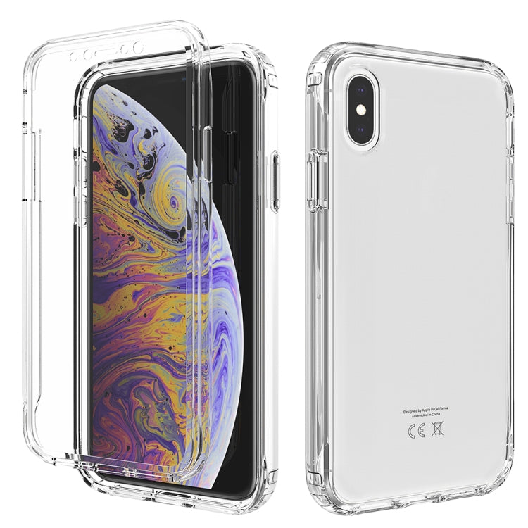 For iPhone X / XS Shockproof High Transparency Two-color Gradual Change PC+TPU Candy Colors Protective Case(Transparent) by buy2fix
