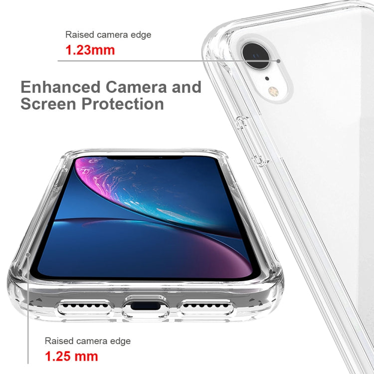 For iPhone XR Shockproof High Transparency Two-color Gradual Change PC+TPU Candy Colors Protective Case(Black) by buy2fix