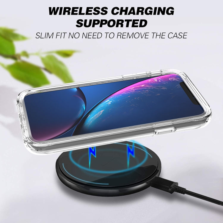 For iPhone XR Shockproof High Transparency Two-color Gradual Change PC+TPU Candy Colors Protective Case(Black) by buy2fix