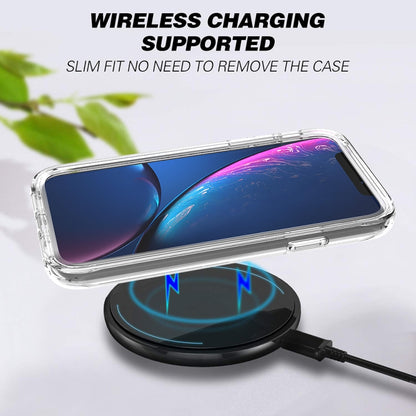 For iPhone XR Shockproof High Transparency Two-color Gradual Change PC+TPU Candy Colors Protective Case(Black) by buy2fix