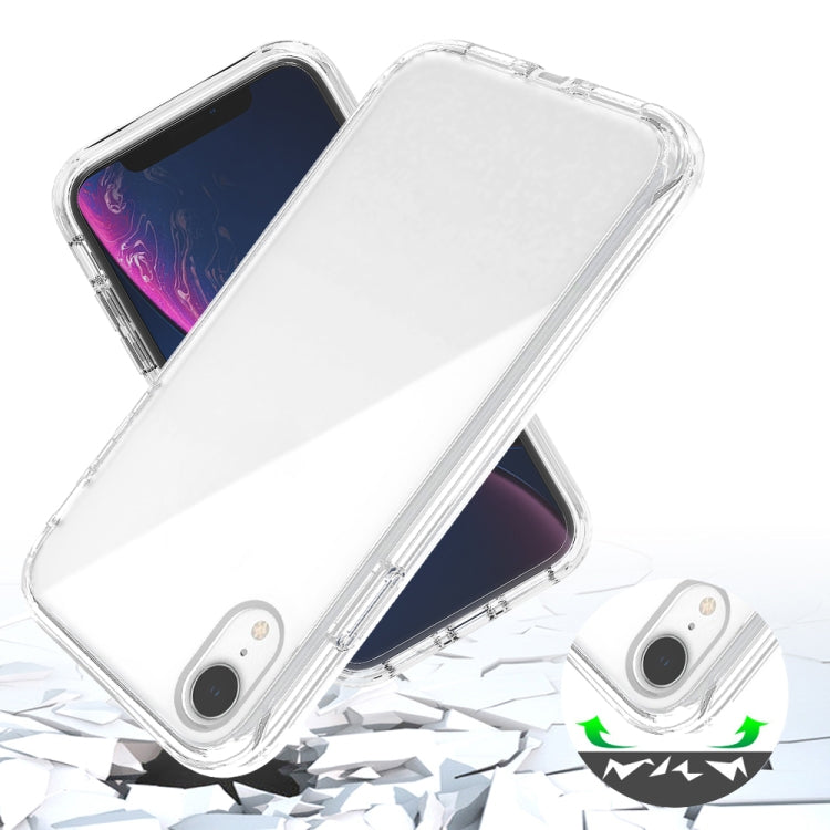 For iPhone XR Shockproof High Transparency Two-color Gradual Change PC+TPU Candy Colors Protective Case(Black) by buy2fix