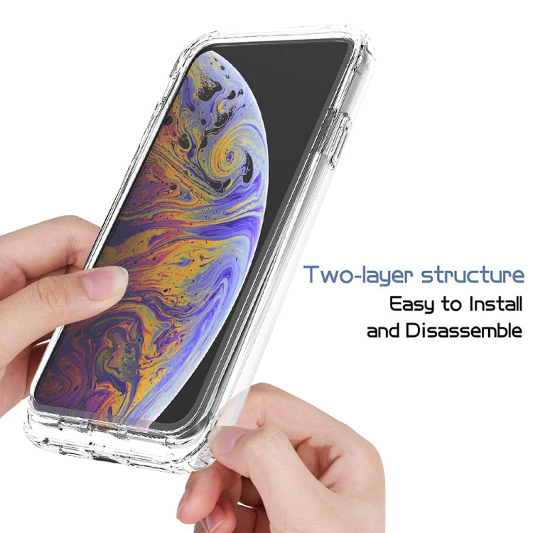 For iPhone XS Max Shockproof High Transparency Two-color Gradual Change PC+TPU Candy Colors Protective Case(Black) by buy2fix