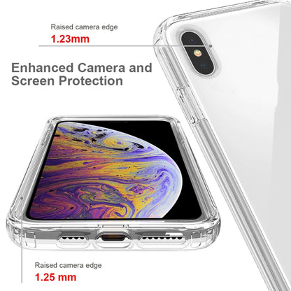 For iPhone XS Max Shockproof High Transparency Two-color Gradual Change PC+TPU Candy Colors Protective Case(Black) by buy2fix