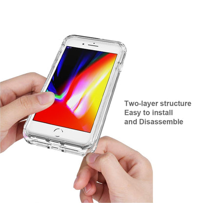 Shockproof High Transparency Two-color Gradual Change PC+TPU Candy Colors Protective Case For iPhone 8 Plus / 7 Plus(Black) by buy2fix