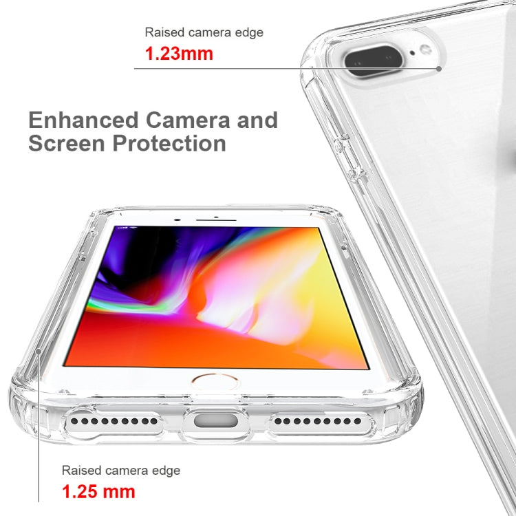 Shockproof High Transparency Two-color Gradual Change PC+TPU Candy Colors Protective Case For iPhone 8 Plus / 7 Plus(Black) by buy2fix