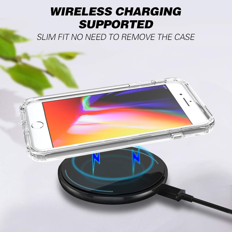 Shockproof High Transparency Two-color Gradual Change PC+TPU Candy Colors Protective Case For iPhone 8 Plus / 7 Plus(Black) by buy2fix